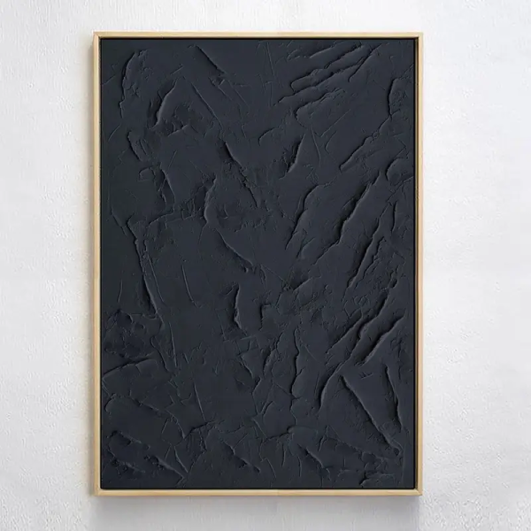 3D Textured Plaster Art Minimalist Painting on Canvas Original by Artist #MZ001